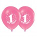 16 Adet Pembe 1 Yaş Balon 1 Yaş Doğum Günü Balonları - Parti Dolabı