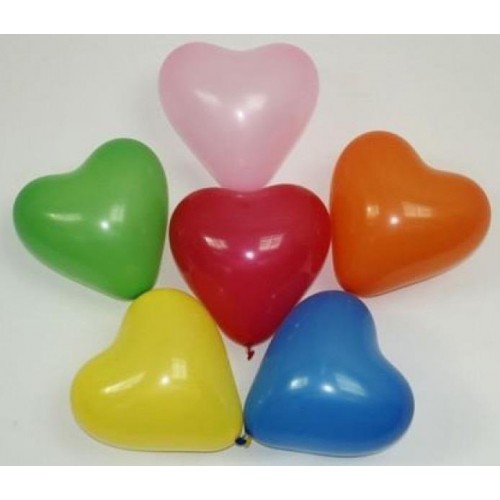 16 Adet Rengarenk Kalp Balon, Sevgiliye Arkadaşa Doğum Günü Parti - Parti Dolabı