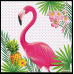 16 Kişi Flamingo Konsepti Parti Malzemeleri Doğum Günü Süs Seti