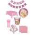 16 Kişilik Barbie Parti Seti, Barbie Doğum Günü Konsept Set Süsleri