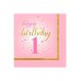 16 Kişilik Pembe Rakam Ve Beyaz Balonlu 1 Yaş Kız Doğum Günü Partisi Seti (tabak,bardak,peçete Vs)