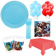 16 Kişilik Yenilmezler Parti Paketi, Avengers Tabak Bardak Çatal