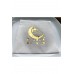 16lı Ramadan Mubarak Gold Parlak Peçete Altın Varaklı Ramazan Temalı Iftar Sofrası Dini Süs 16x16cm