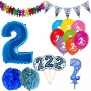 2 Yaş Erkek Doğum Günü Süsleri Paketi