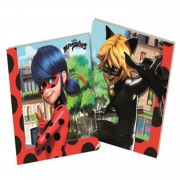 20 Ad Mücize Uğur Böceği İle Kara Kedi Peçete Miraculous Lady Bug