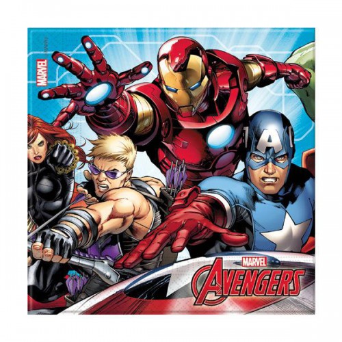 20 Adet Avengers Peçete 33x33cm Yenilmez Parti Konsepti Malzemesi - Parti Dolabı