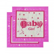 20 Adet Baby Shower Peçete Pembe Kız 