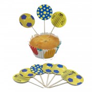 20 Adet Sarı Lacivert Renklerinde Parti Sunum Kürdanı