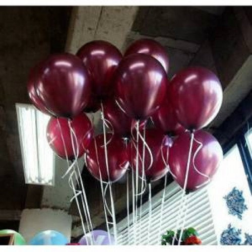 20 ADET BORDO BALON Doğum Günü Helyumla Uçan - Parti Dolabı