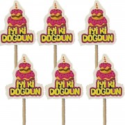 20 Adet Pastalı İyi ki Doğdun Yazılı Pembe Sunum Kürdanı