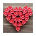 20 Kırmızı Tealight Kalp Mum+20 Mum Kabı+250 Ad Yapay Gül Yaprağı - Parti Dolabı