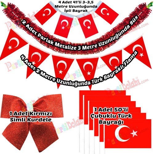 23 Nisan Süsleri Seti, 29 Ekim Süsleme Paketi - Parti Dolabı