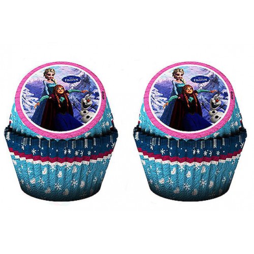 24 Adet Elsa Kağıt Muffin Kek Kalıbı, Frozen Karlar Kraliçesi - Parti Dolabı