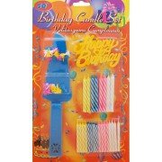 24 Adet Renkli Pasta Mumu + 1 Spatula + Pasta yazısı