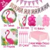 24 Kişi Flamingo Temalı Parti Malzemeleri Doğum Günü Süs Paketi - Parti Dolabı