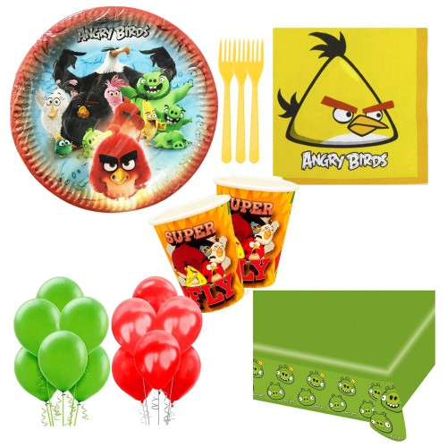 24 Kişilik Angry Birds Doğum Günü Parti Teması Konsepti Seti - Parti Dolabı