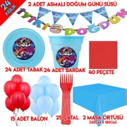 24 Kişilik Brawl Star Doğum Günü Temalı Parti Malzemeleri Seti