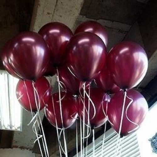 25 adet Mat Kahverengi Balon (Bordo Alternatifi) (Helyumla Uçan)