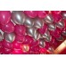 25 Adet Metalik Koyu Pembe,Fuşya-Gümüş Gri Helyumlu Uçan Balon 25 Adet Metalik Koyu Pembe,Fuşya-Gümüş Gri Helyumlu Uçan Balon