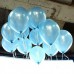 25 adet Metalik Sedefli Parlak Açık Mavi Balon (Helyumla Uçan) - Parti Dolabı