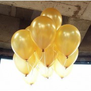 25 adet Metalik Parlak Altın Sarısı Gold Balon (Helyumla Uçan)