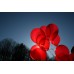25 adet Metalik Sedefli Parlak Kırmızı Balon (Helyumla Uçan)