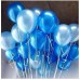25 Adet Metalik Sedefli (Lacivert-Açık Mavi) Karışık Renkli Balon