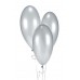 25 adet Metalik Sedefli Parlak Gümüş Gri Balon (Helyumla Uçan)