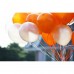 25 Adet Metalik Sedefli Turuncu-Gümüş Helyumlu Uçan Balon 12İNÇ - Parti Dolabı