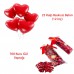 25 Kalp Balon + 700 Kuru Gül, Kalpli Balon ve Gül Yaprakları - Parti Dolabı