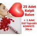 Sevgiliye Sürpriz Doğum Günü 25 Kalp Balon + 30 cm Gül Konfeti Sevgiliye Sürpriz Doğum Günü 25 Kalp Balon + 30 cm Gül Konfeti