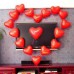 25 Kalp Balon Kırmızı 500 Gül Yaprağı Romantik Aşk Paketi Süsleme - Parti Dolabı