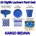 25 Kişi Koyu Mavi Lacivert Doğum Günü Parti Malzemeleri Konsepti