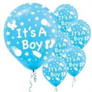28 adet Mavi It's a Boy Balonu Hastane Bebek Doğum Odası Erkek