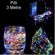 3 m Dekoratif Renkli Peri Led, Yılbaşı Süslemesi Led Işık