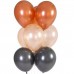 30 Adet Metalik Gold Rose-Bakır-Siyah Karışık Balon Helyumla Uçan 30 Adet Metalik Gold Rose-Bakır-Siyah Karışık Balon Helyumla Uçan