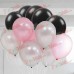 30 Adet Metalik Gümüş Gri-Şeker Pembe-Siyah Balon Helyumla Uçan 30 Adet Metalik Gümüş Gri-Şeker Pembe-Siyah Balon Helyumla Uçan