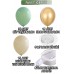30 Küf Yeşili 15 Krom Gold 15 Deniz Kumu Pastel Ten Rengi Doğum Günü Ve Nişan Balon Zinciri Set - Parti Dolabı