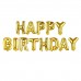 40cm Gold Altın Rengi Happy Birthday Yazılı Harf Folyo Balon Seti 40cm Gold Altın Rengi Happy Birthday Yazılı Harf Folyo Balon Seti