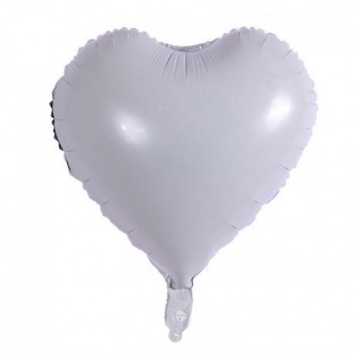 45 cm Beyaz Kalpli Balon, Helyumla Uçan Folyo Balon - Parti Dolabı