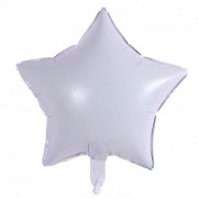 45 cm Beyaz Yıldız Balon, Helyumla Uçan Folyo Balon