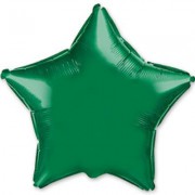 45cm Koyu Yeşil Yıldız Folyo Balon Doğum Günü Helyumla Uçan