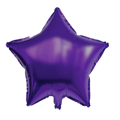 45cm Mor Yıldız Folyo Balon Doğum Günü Helyumla Uçan