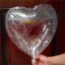 45cm Şeffaf Kalpli Balon, Kalp Şeklinde Transparan Balon - Parti Dolabı
