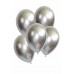 5 Adet 1.Kalite Gümüş Gri Renkli Parlak Krom Metalik Aynalı Balon - Parti Dolabı
