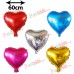 5 Adet Renkli Folyo Kalp Balon 60 cm Helyumla Uçan Sevgiliye Özel