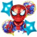 5 Adet Spiderman Baskılı Folyo Balon Seti, Örümcek Adam Konsepti