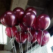 50 Adet Bordo-Kahverengi Balon, Helyumla Uçan Latex Balonlar