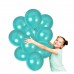 50 Adet Metalik Parlak Mint Yeşili Turkuaz Balon Helyumla Uçan