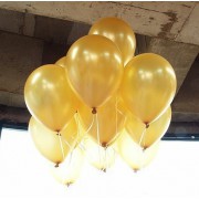 50 ADET METALİK SEDEFLİ ALTIN SARISI GOLD RENGİ DORE BALON